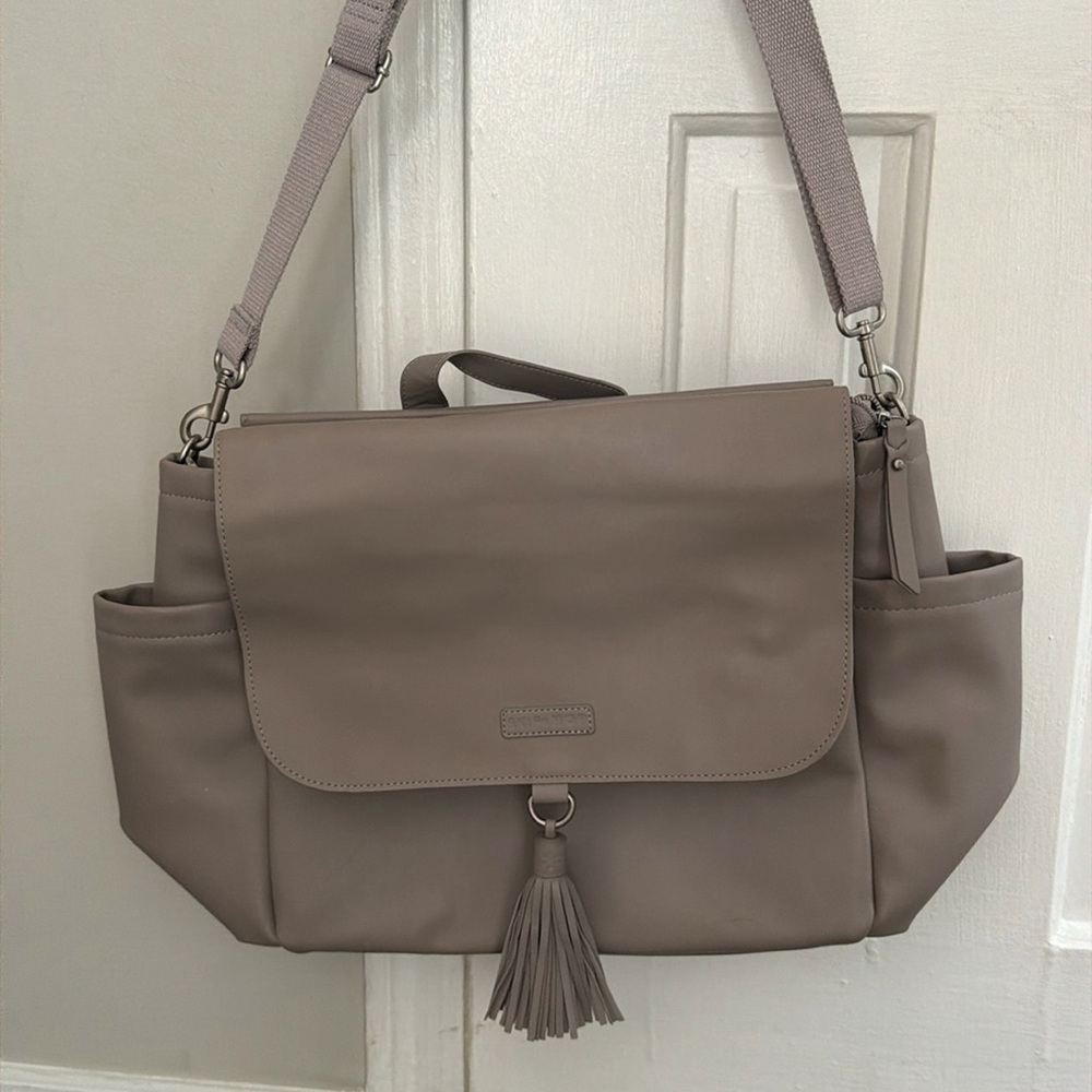 Skip Hop Gray diaper bag with tassle